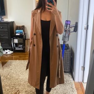 Zara Brown Faux Leather Vest